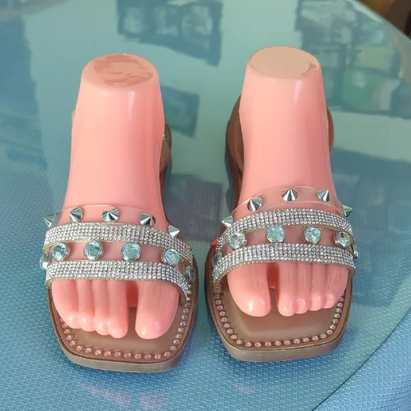 Steve Madden Shoes Steve Madden Tan Pearlembellished Sandals